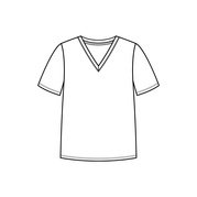 Женская футболка с V-образным вырезом
