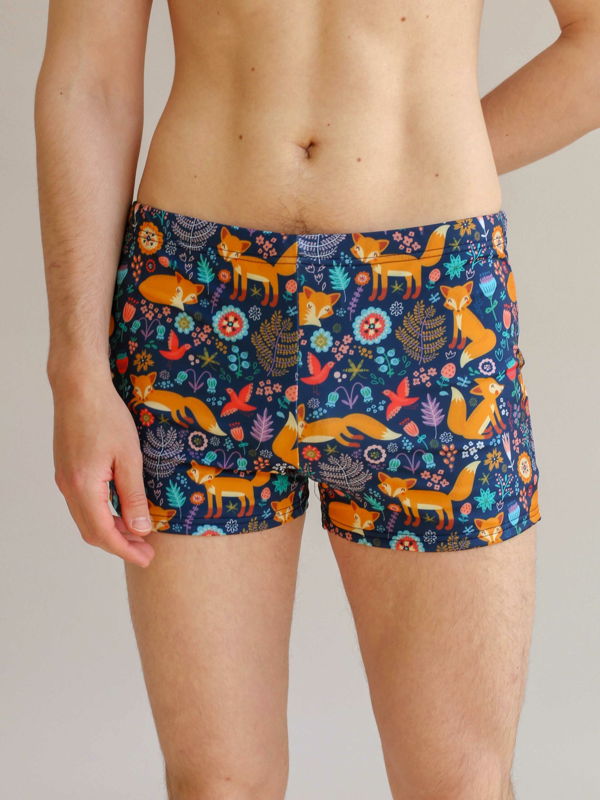 Мужские купальные шорты “Лисички” - Хлопковое бельё la-lama